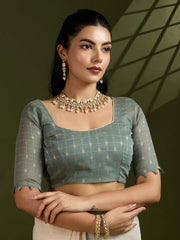 Traditional Kalamkari Muga Cotton Saree
