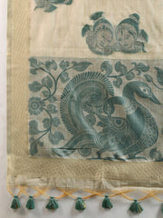 Traditional Kalamkari Muga Cotton Saree