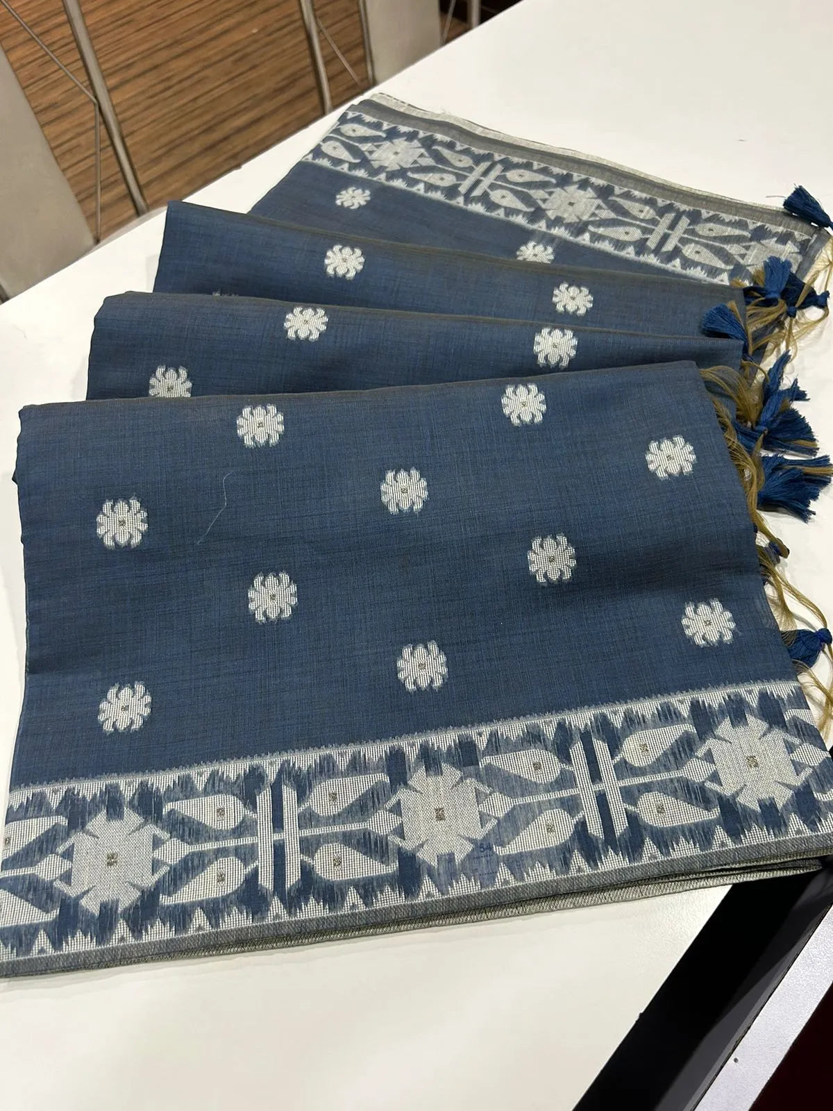 Soft Jamdani Muga Cotton Saree