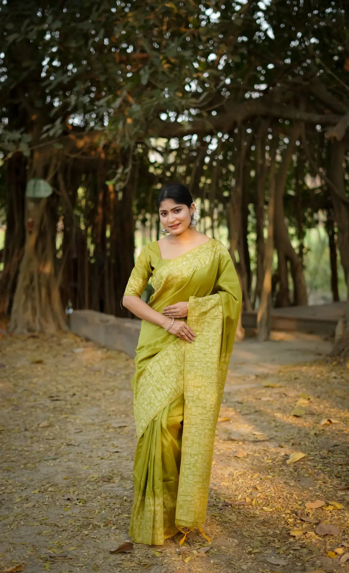 Handloom Tussar Silk Printed Saree