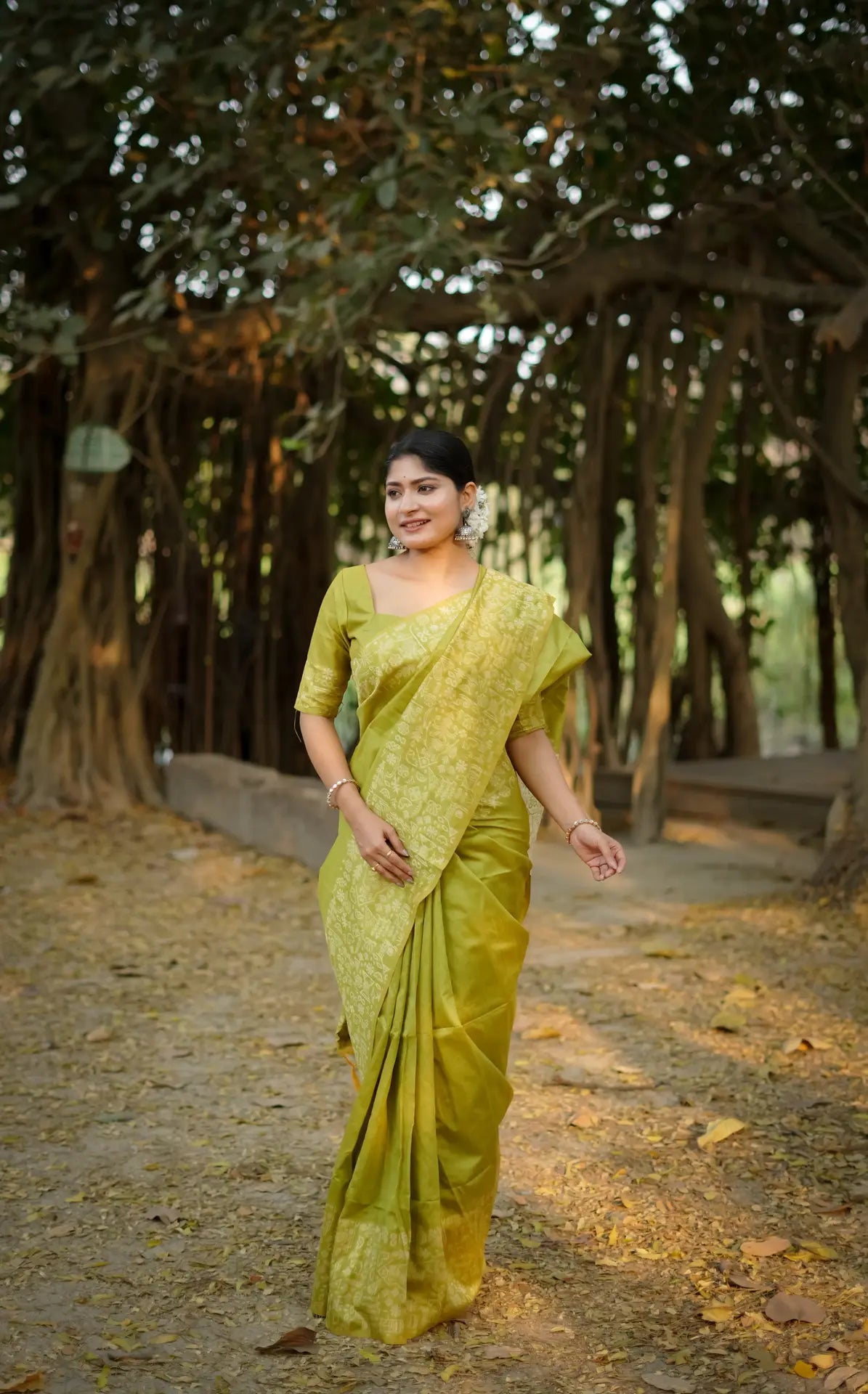 Handloom Tussar Silk Printed Saree