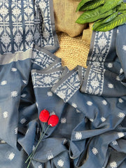 Soft Jamdani Muga Cotton Saree