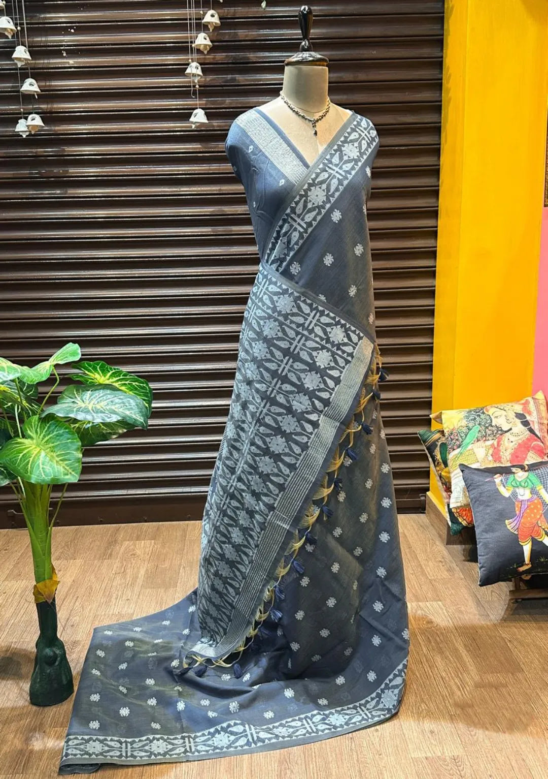 Soft Jamdani Muga Cotton Saree