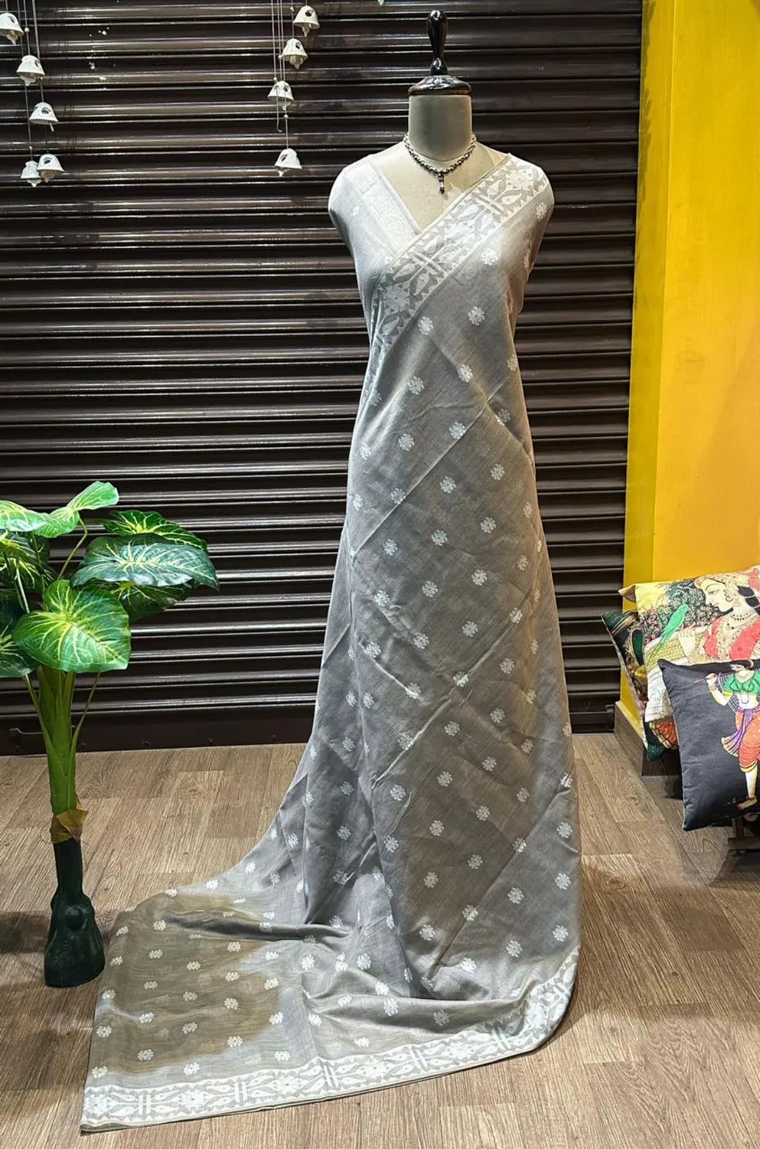 Soft Jamdani Muga Cotton Saree