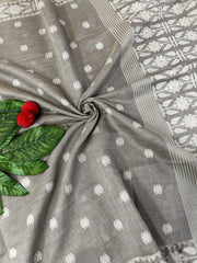 Soft Jamdani Muga Cotton Saree