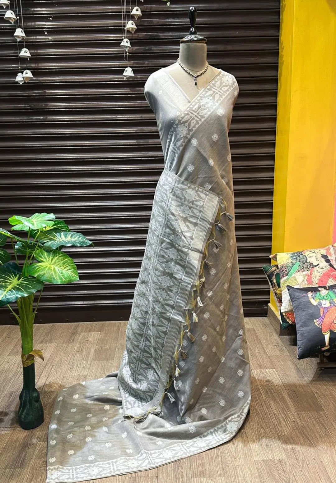 Soft Jamdani Muga Cotton Saree