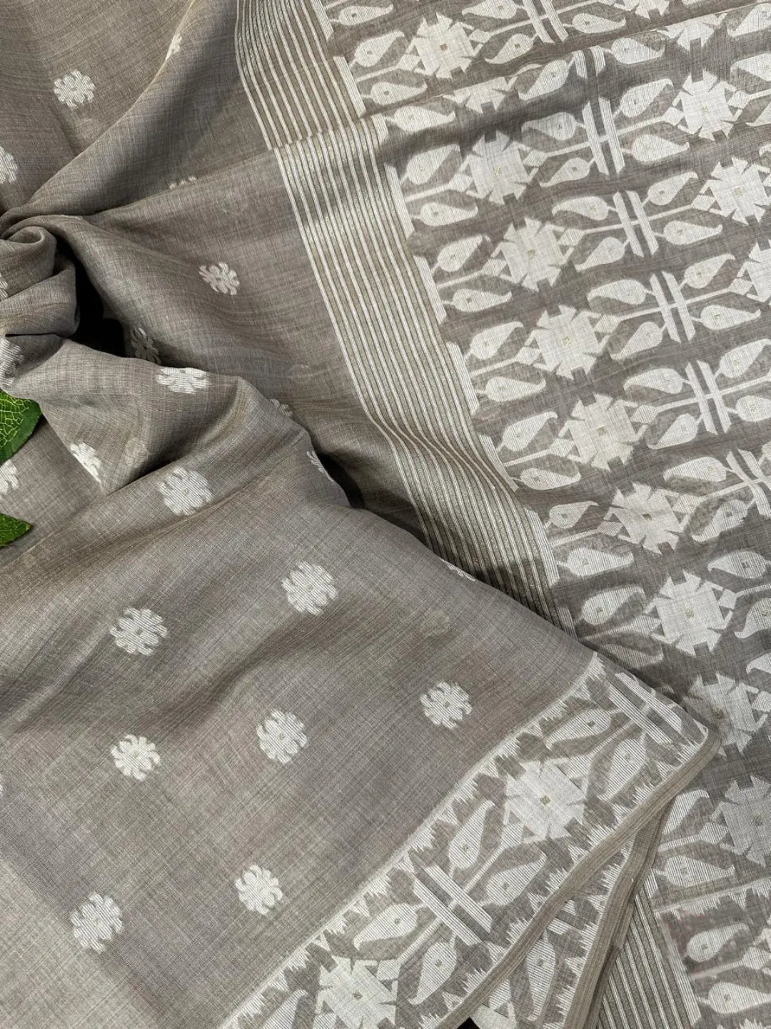 Soft Jamdani Muga Cotton Saree