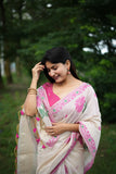 Soft Muga Cotton Classic Jamdani Saree