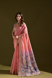 Traditional Pichwai Weave Muga Cotton Saree