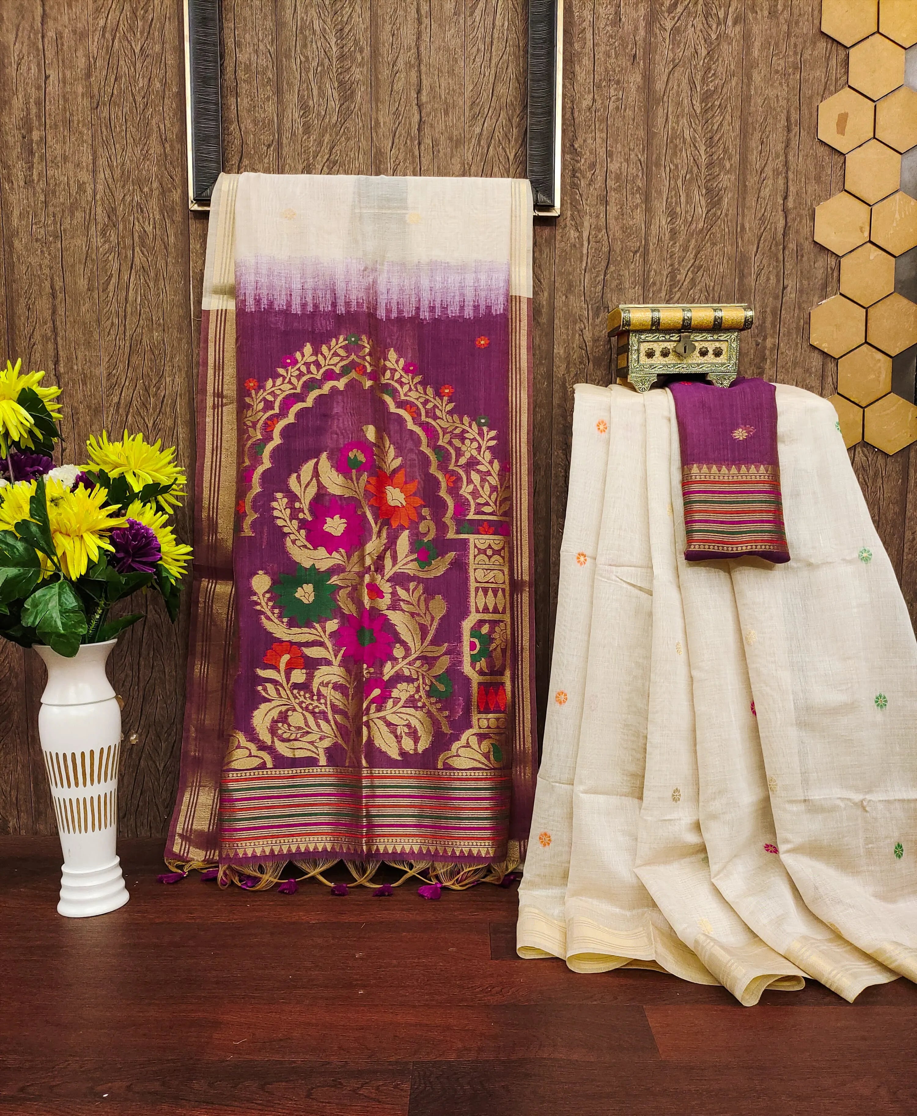 Premium Soft Muga Cotton Saree