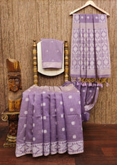 Soft Jamdani Muga Cotton Saree
