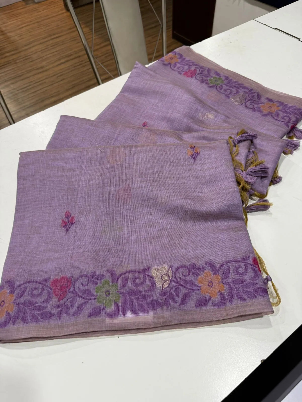 Soft Jamdani Muga Cotton Saree