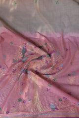 Premium Soft Muga Cotton Colorful Resham Weaving Saree