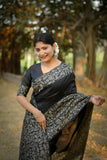 Handloom Tussar Silk Printed Saree