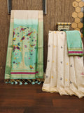 Premium Soft Muga Cotton Colorful Resham Weaving Saree (Product Code: AS-845)