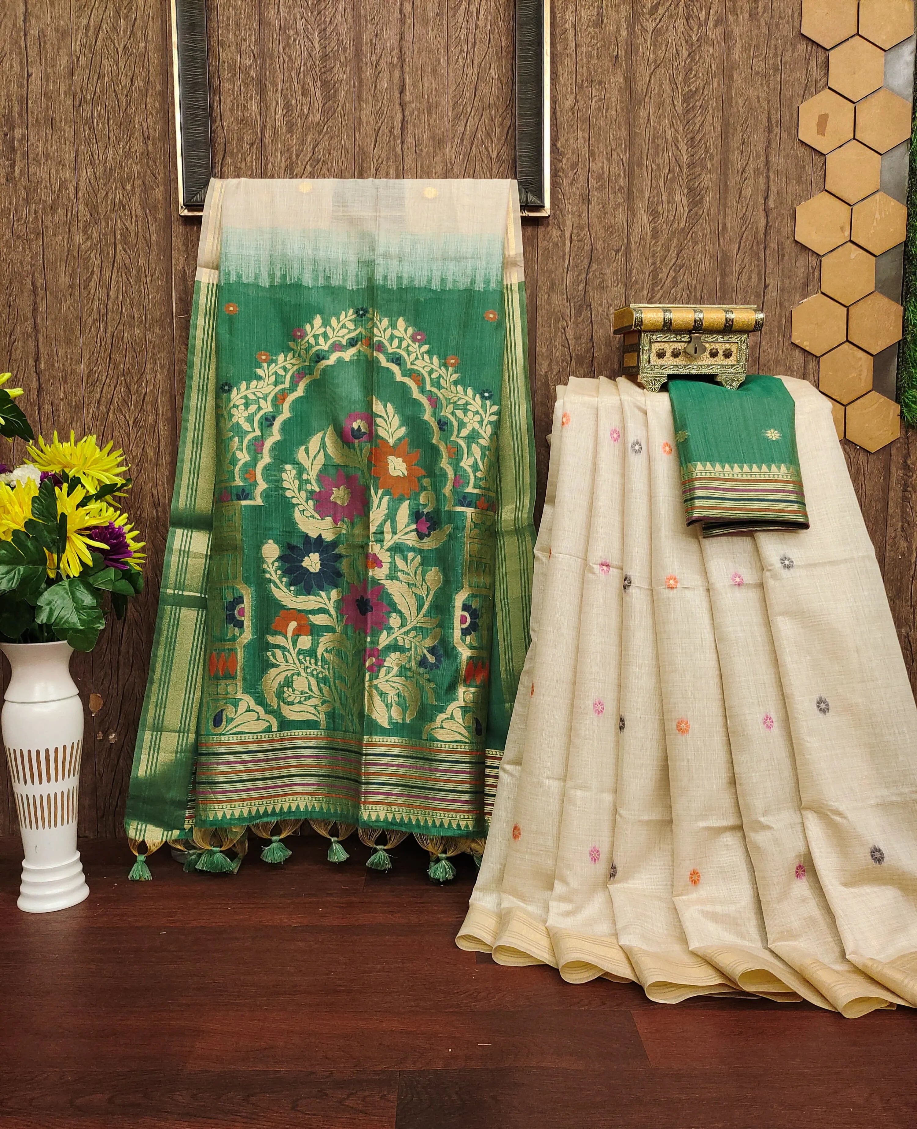 Premium Soft Muga Cotton Saree