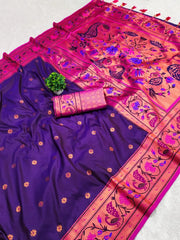 Paithani Soft Silk Zari Woven Saree