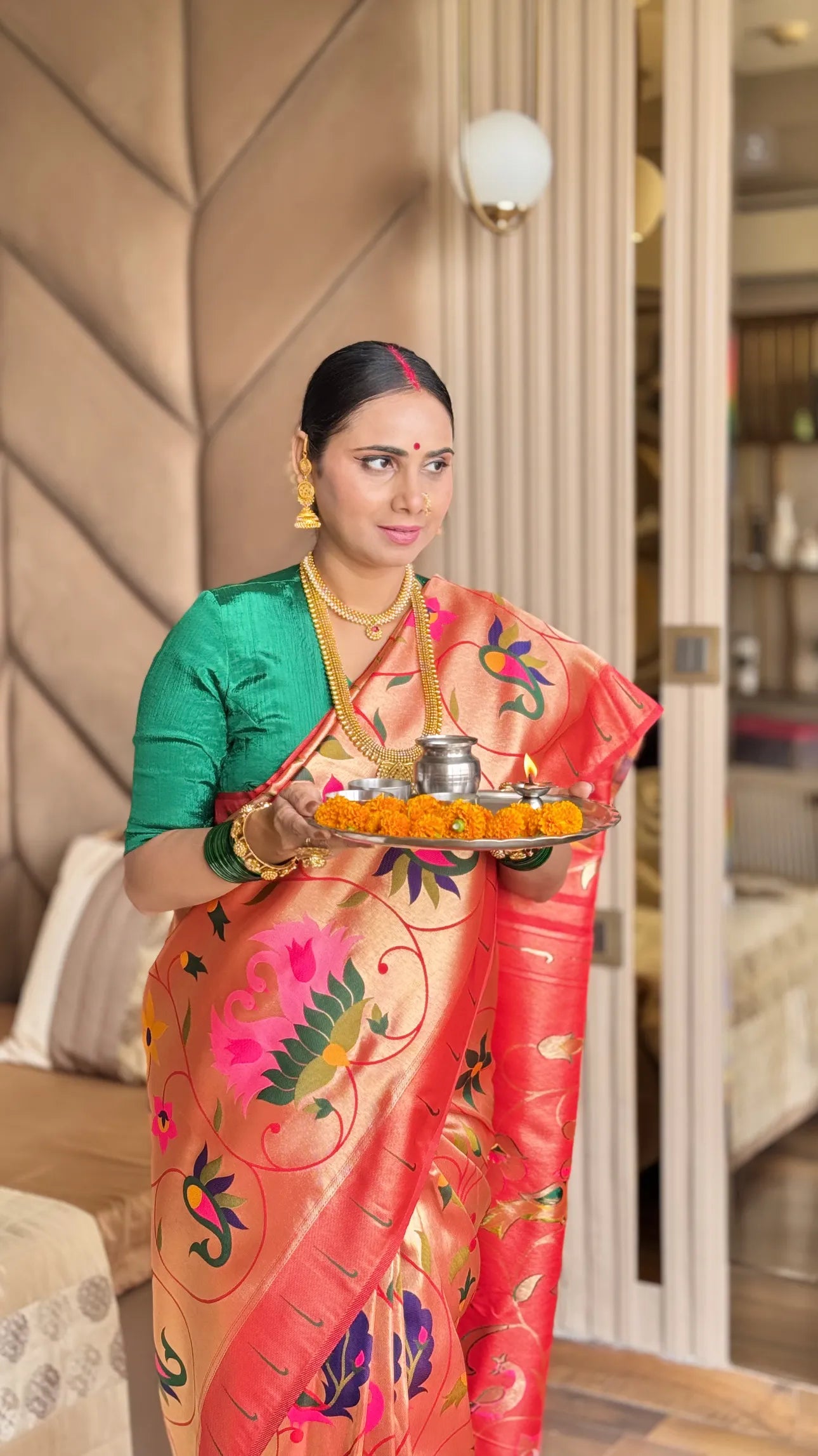 Maharastrian Designer Paithani Soft Silk Saree