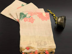 Soft Muga Silk Floral Saree