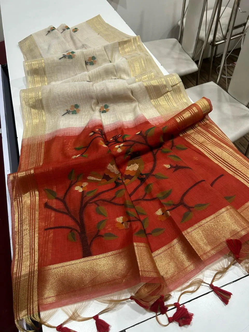 Premium Soft Muga Cotton Saree
