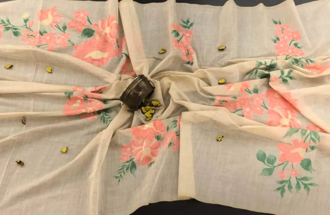 Soft Muga Silk Floral Saree