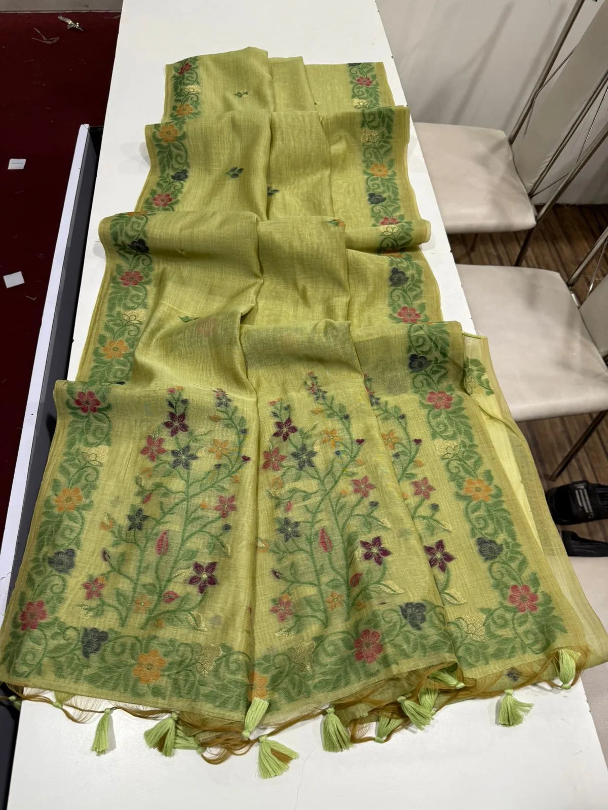 Soft Jamdani Muga Cotton Saree