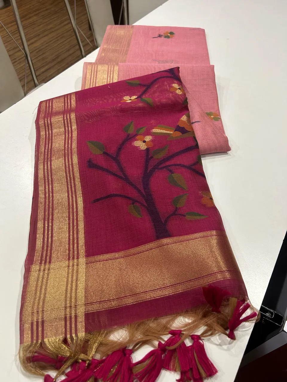 Premium Soft Muga Cotton Saree