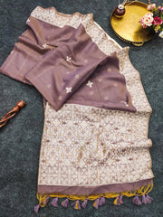 Premium Chanderi Cotton Traditional Jamdani Saree
