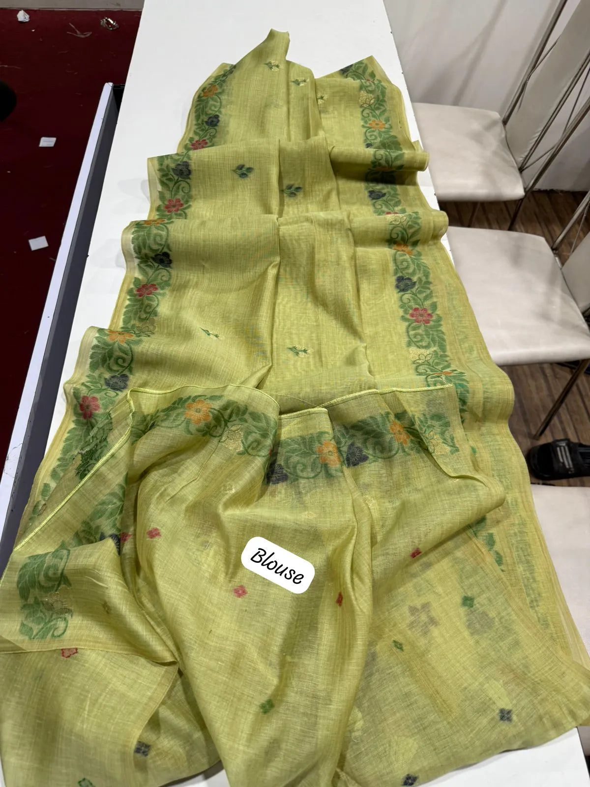 Soft Jamdani Muga Cotton Saree