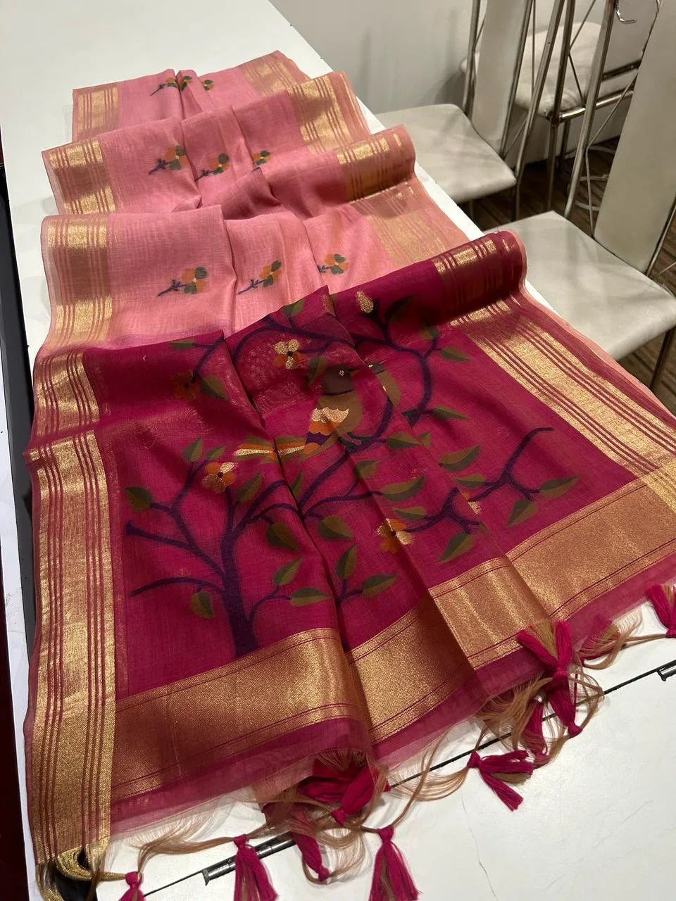 Premium Soft Muga Cotton Saree