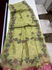 Premium Soft Muga Silk Jamdani Saree