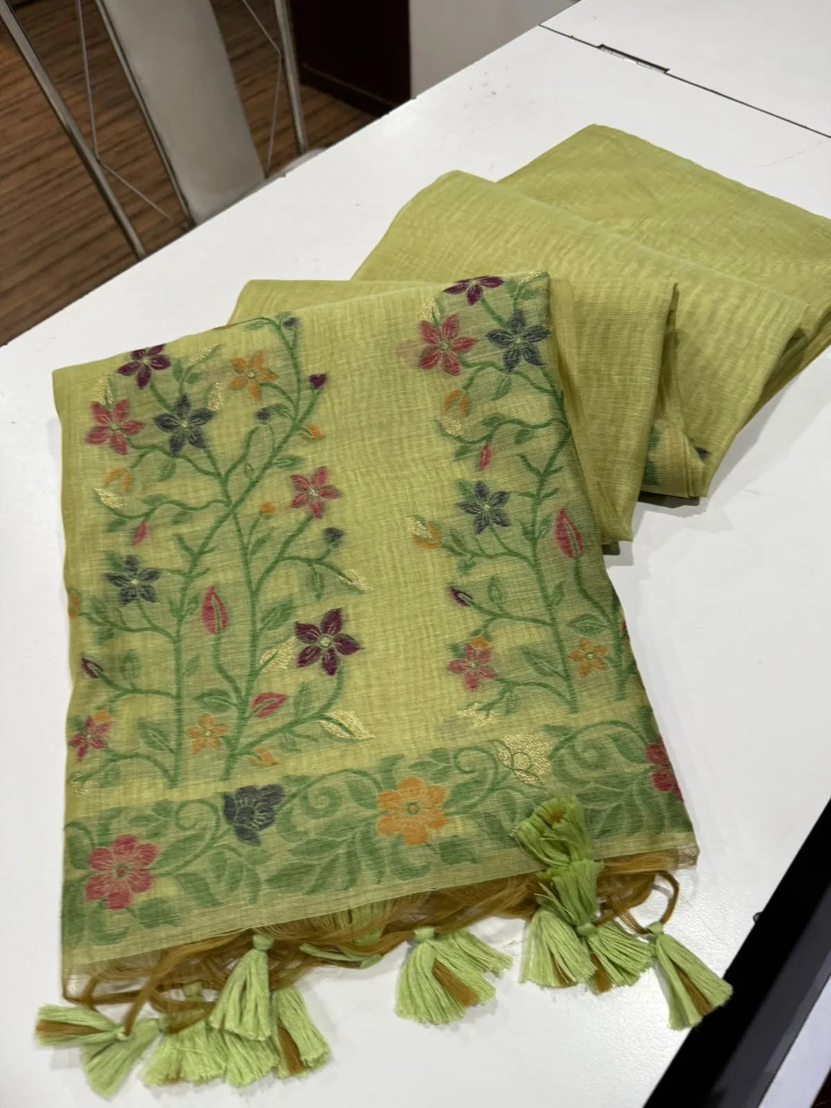 Soft Jamdani Muga Cotton Saree