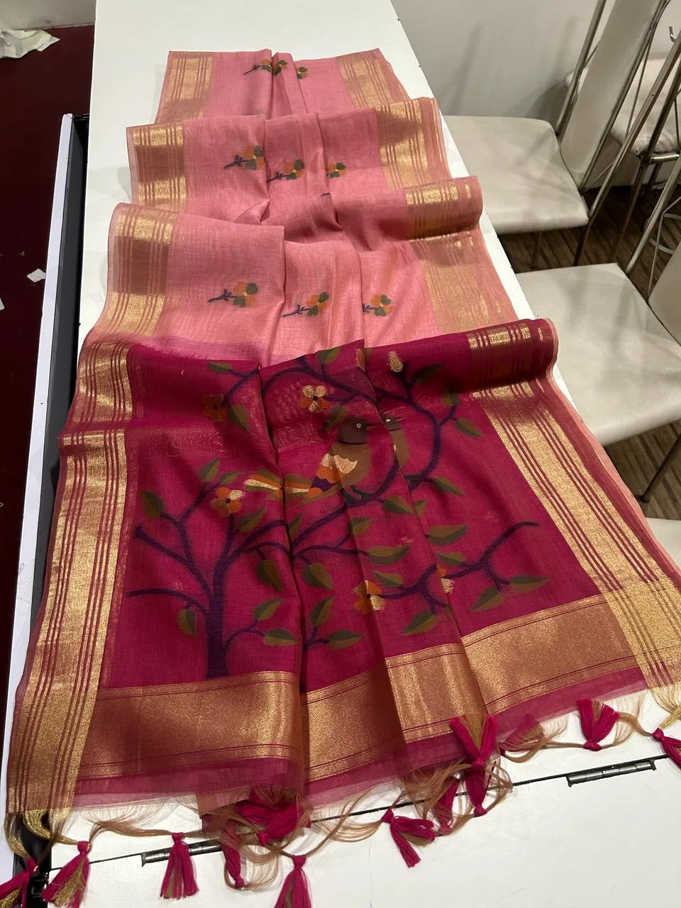 Premium Soft Muga Cotton Saree