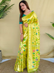 All Over Jaal Weaving Brocket Paithani Soft Silk Saree