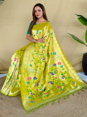 All Over Jaal Weaving Brocket Paithani Soft Silk Saree