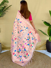 All Over Jaal Weaving Brocket Paithani Soft Silk Saree