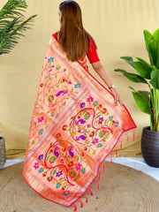 All Over Jaal Weaving Brocket Paithani Soft Silk Saree