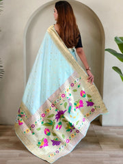 Soft Silk Big Border Peacock Bel Paithani Saree