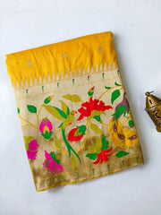 Soft Silk Big Border Peacock Bel Paithani Saree