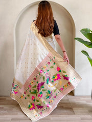 Soft Silk Big Border Peacock Bel Paithani Saree