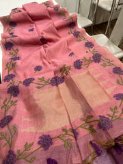 Premium Soft Muga Silk Jamdani Saree