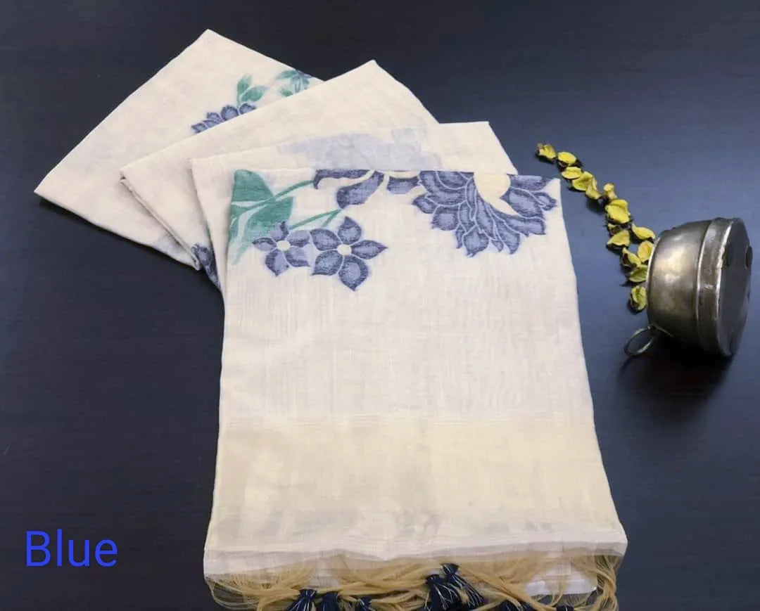 Soft Muga Silk Floral Saree