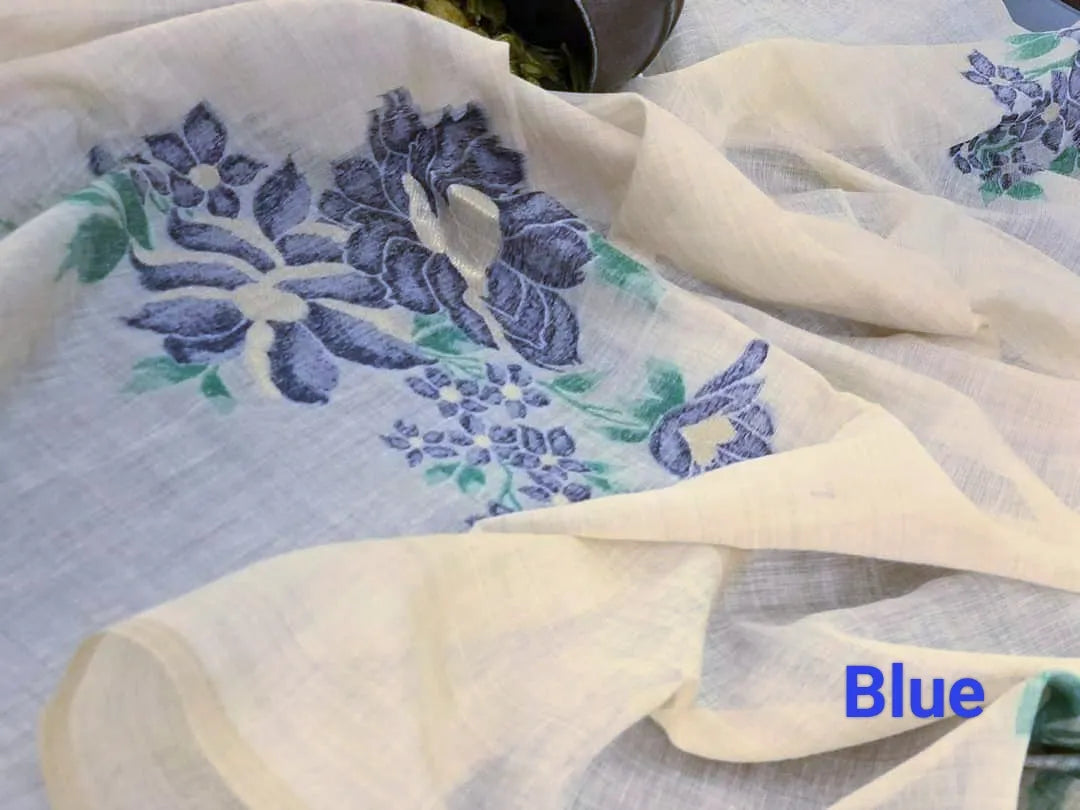 Soft Muga Silk Floral Saree