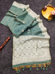 Premium Chanderi Cotton Traditional Jamdani Saree