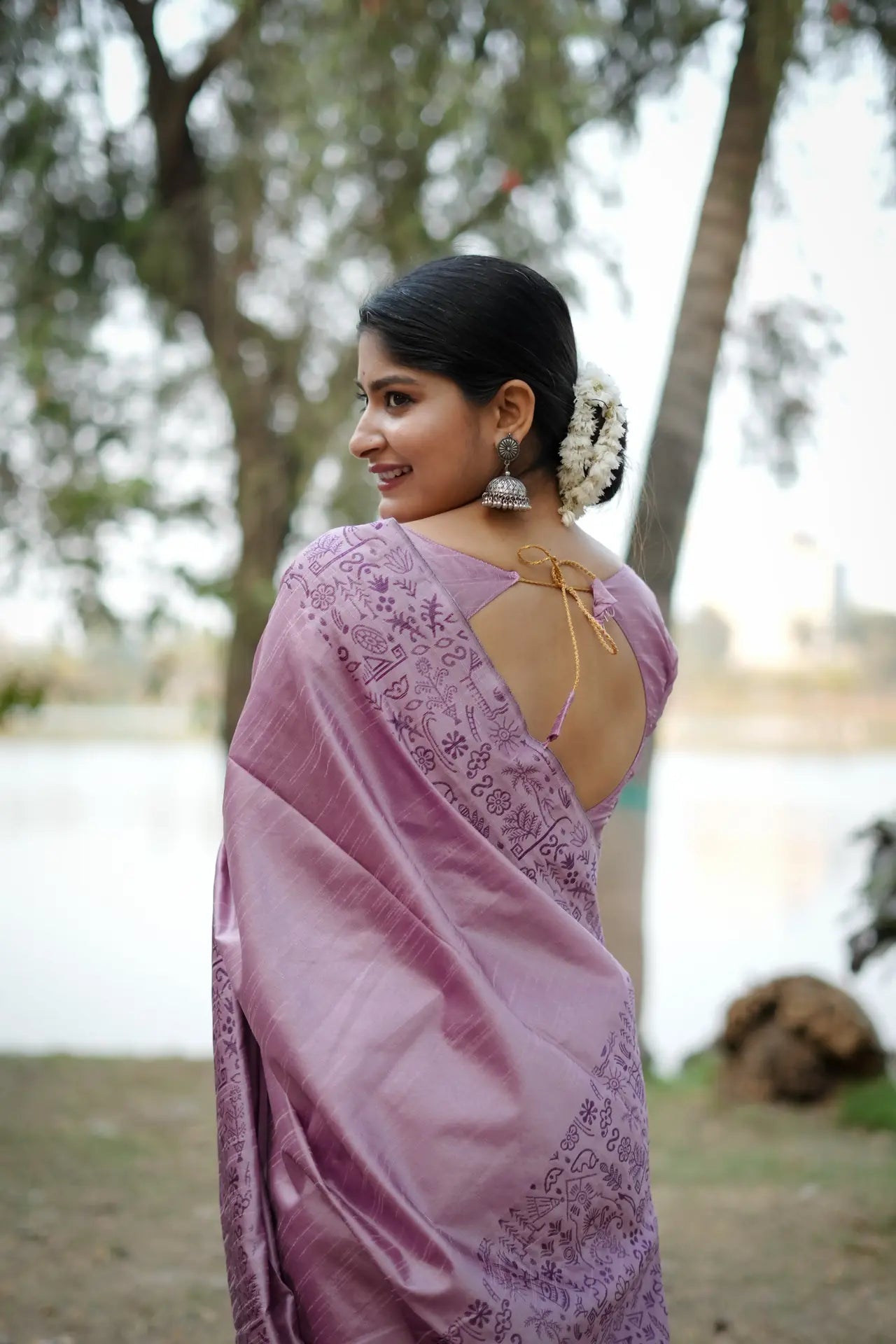 Handloom Tussar Silk Printed Saree