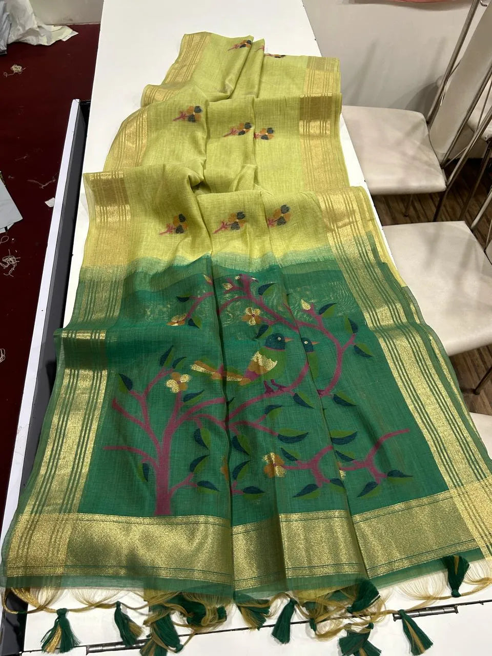 Premium Soft Muga Cotton Saree