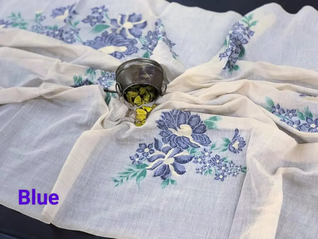 Soft Muga Silk Floral Saree