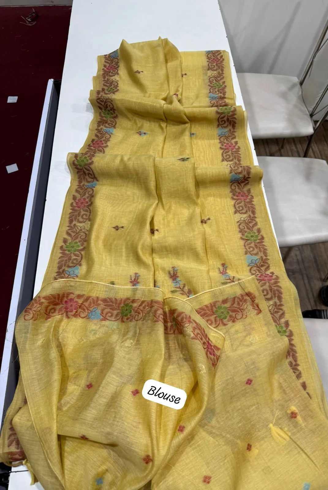 Soft Jamdani Muga Cotton Saree