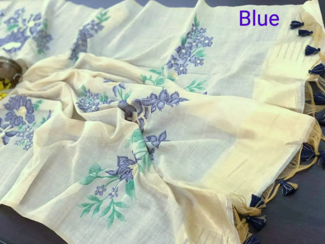 Soft Muga Silk Floral Saree