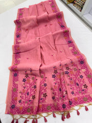 Soft Jamdani Muga Cotton Saree